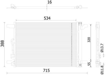 Volkswagen Condensor, airconditioning AC915000S