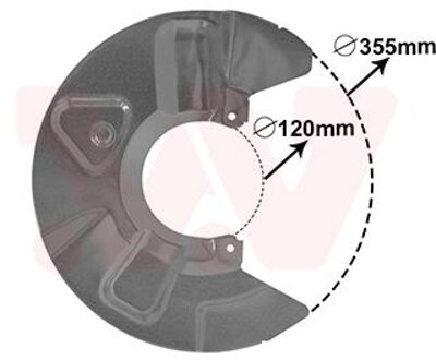 Volkswagen Dekplaat, remschijf 5790372