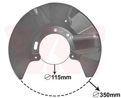Volkswagen Dekplaat, remschijf 5897371