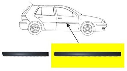 Volkswagen DEURSIERLIJST RECHTS (4/5-deurs) ZWART 5888424