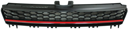 Volkswagen Embleemloze GTi-Look Grill passend voor Volkswagen Golf VII 2012-2017 Zwart/Rood