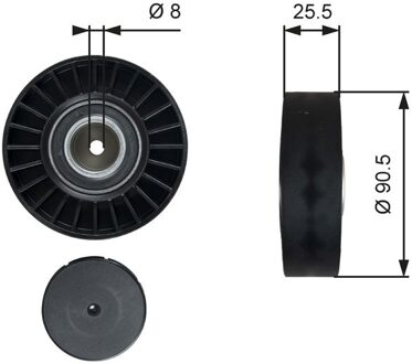 Volkswagen Geleide rol/omdraairol v-snaren DriveAlign® T36005