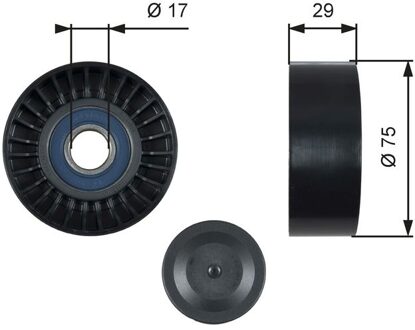 Volkswagen Geleide rol/omdraairol v-snaren DriveAlign® T36462