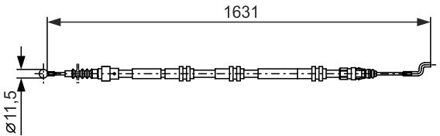 Volkswagen Handremkabel 1987482376