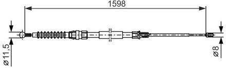 Volkswagen Handremkabel 1987482379