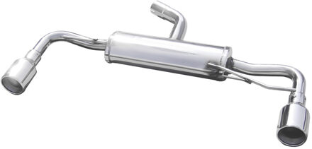 Volkswagen InoxCar uitlaat passend voor Volkswagen Beetle 2.0 TFSI 200pk 2012- Ø 65 1x102mm IXWMAG01102