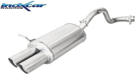 Volkswagen InoxCar uitlaat passend voor Volkswagen Golf IV 1.9 TDI 90pk 1997- 2x75mm Racing IXOVW02RA