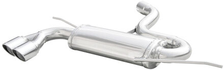 Volkswagen InoxCar uitlaat passend voor Volkswagen Golf V 2.0 16V TFSI GTI 200pk-230pk 2004- Ø 65 2x80mm IXWGO10XR80