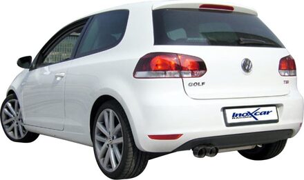 Volkswagen InoxCar uitlaat passend voor Volkswagen Golf VI 1.4TSi (160pk) 2008- 2x80mm Racing IXWGO39RA