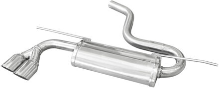 Volkswagen InoxCar uitlaat passend voor Volkswagen Golf VII 1.4 TSI 140-150pk 2013- 2x80mm Racing IXWGO60RA