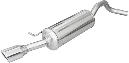 Volkswagen InoxCar uitlaat passend voor Volkswagen Polo (6R) 1.4 85pk 2010-2014 1x90mm X-Race IXWPO22XR90