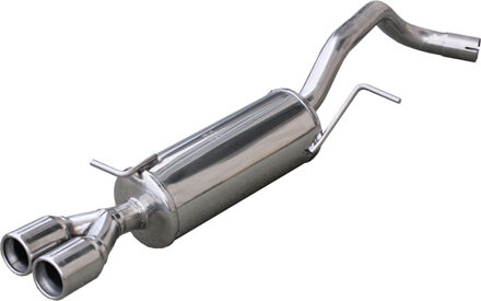 Volkswagen InoxCar uitlaat passend voor Volkswagen Polo 6R GTi 1.4 16v TSi (180pk) 2010- 2x80mm (Ø55mm) IXWPO15D80