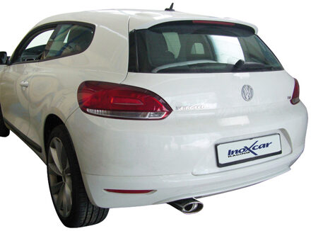 Volkswagen InoxCar uitlaat passend voor Volkswagen Scirocco 1.4 TSi (122pk) 2008- 120x80 Oblique IXWSCI01SB