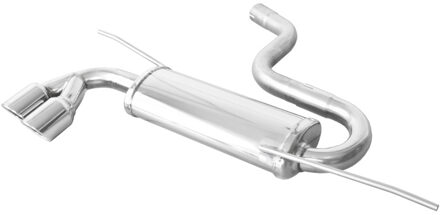 Volkswagen InoxCar uitlaat passend voor Volkswagen Scirocco 1.4 TSI 122pk 2008- 2x80mm X-Race IXWSCI01XR80