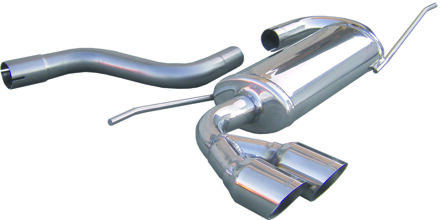 Volkswagen InoxCar uitlaat passend voor Volkswagen Scirocco 2.0TDi (170pk) 2008- 2x80mm Racing IXWSCI06RA