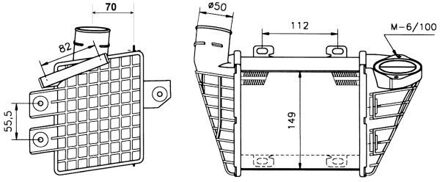 Volkswagen Intercooler, inlaatluchtkoeler 30023