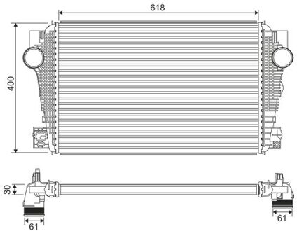 Volkswagen Intercooler, inlaatluchtkoeler 822915