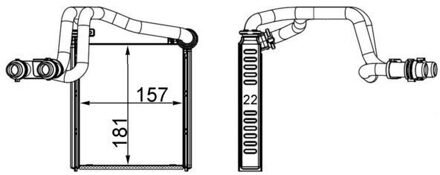 Volkswagen Kachelradiateur, interieurverwarming AH252000S