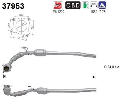 Volkswagen Katalysator 37953