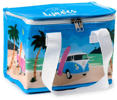 Volkswagen Koeltas - Volkswagen - blauw - 4 liter - 16 x 21 x 13 cm - koelboxen - picknick/strand - lunchtas - Koeltas