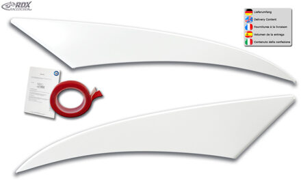 Volkswagen Koplampspoilers passend voor Volkswagen Crafter 2006-2017 (ABS Glanzend Wit) RDKVW34W