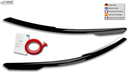 Volkswagen Koplampspoilers passend voor Volkswagen Golf VIII (CD) 2020- (ABS Glanzend Zwart) RDKVW35B