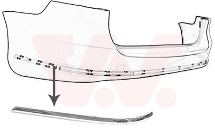 Volkswagen L.sierlijst Achterbumper 5740553