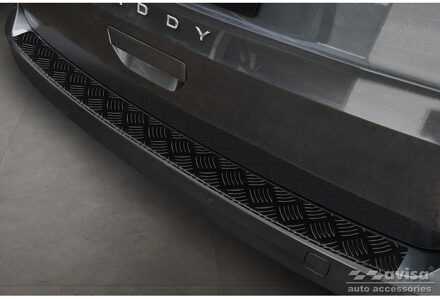 Volkswagen Matzwart Aluminium Bumper beschermer passend voor Volkswagen Caddy V 2020- 'Riffled Plate' AV240214