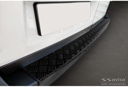 Volkswagen Matzwart Aluminium Bumper beschermer passend voor Volkswagen Crafter & MAN TGE 2017- 'Riffled Pl AV240200
