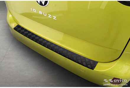 Volkswagen Matzwart Aluminium Bumper beschermer passend voor Volkswagen ID. Buzz + Cargo Riffled Plate AV240233