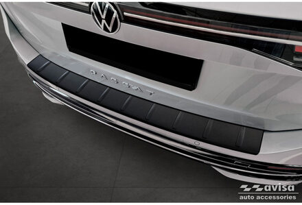 Volkswagen Matzwart RVS Achterbumperprotector passend voor Volkswagen Passat Variant (CJ5) 2023- 'Ribs' AV240352