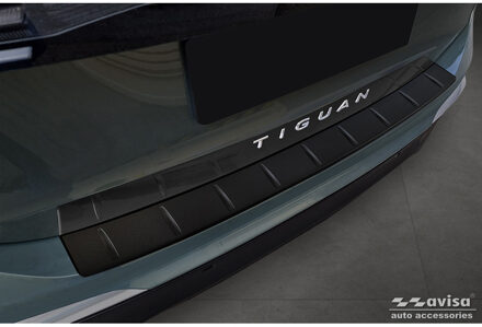 Volkswagen Matzwart RVS Achterbumperprotector passend voor Volvo EX30 2023- 'Ribs' AV240350