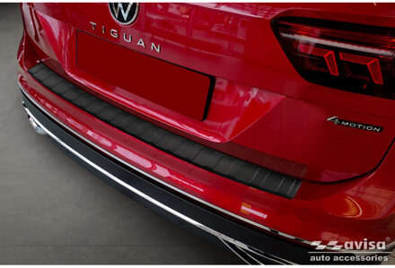 Volkswagen Matzwart RVS Achterbumperprotector voor Volkswagen Tiguan II / Allspace incl. Facelift & R-L AV240335