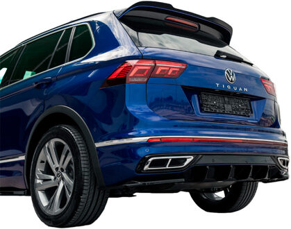 Volkswagen Oneway Achterbumperskirt (Diffuser) passend voor Volkswagen Tiguan II R-Line Facelift 2020-2024 OWRV21038