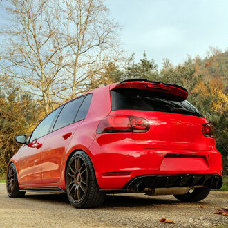 Volkswagen Oneway Achterbumperskirt (Diffuser) Volkswagen Golf VI GTi/GTD 2008-2012 - Glanzend zwart OWRV21050