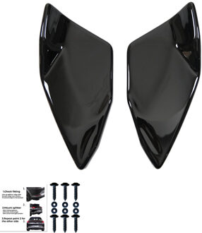 Volkswagen Oneway Achterbumperskirts (Hoeken) Volkswagen Scirocco R Facelift 2014-2017 - Glanzend Zwart OWRS11068