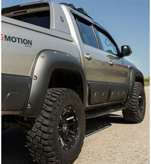 Volkswagen Oneway Set deurpanelen passend voor Volkswagen Amarok MK1 2010-2022 - Matzwart OWBC05011