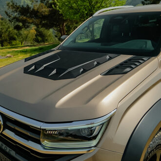 Volkswagen Oneway Set motorkapluchtinlaten passend voor Volkswagen Amarok MK2 2022- - Matzwart OWAV17005