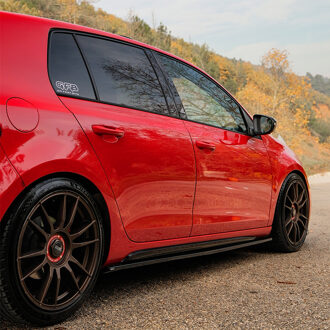 Volkswagen Oneway Set Sideskirts passend voor Volkswagen Golf VI GTi/GTD 2008-2012 - Glanzend zwart OWSS10067