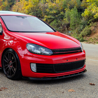 Volkswagen Oneway Voorspoilerlip passend voor Volkswagen Golf VI GTi/GTD 2008-2012 - Glanzend zwart OWFS01203