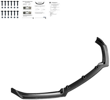 Volkswagen Oneway Voorspoilerlip passend voor Volkswagen Polo 6R/6C 2009-2017 excl. GTi/GT/WRC - Glanzend zwart OWFS01080