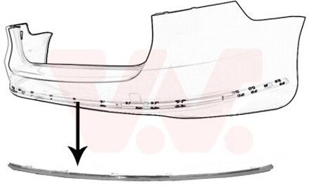 Volkswagen Plaat, bumper 5740551