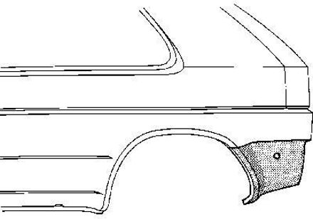 Volkswagen Plaatwerkdeel Golf19 83- Achschermplaat