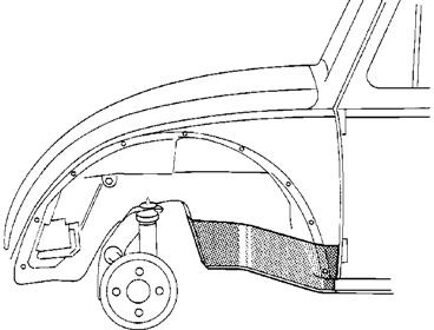 Volkswagen Plaatwerkdeel Kever Plaat Ach Vrwiel 1 5801321