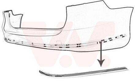 Volkswagen R.sierlijst Achterbumper 5740554