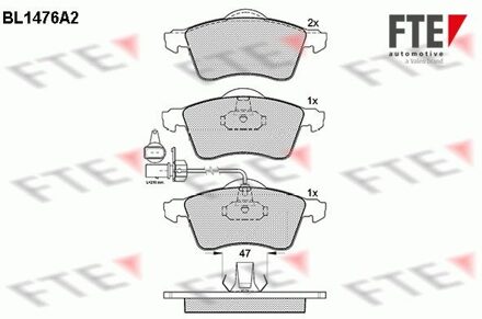 Volkswagen Remblokken set BL1476A2