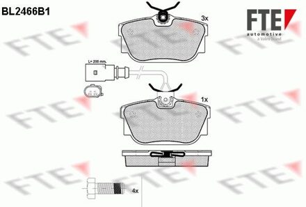 Volkswagen Remblokken set BL2466B1