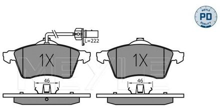 Volkswagen Remblokkenset, schijfrem 0252188519PD