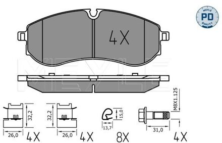 Volkswagen Remblokkenset, schijfrem 0252249220PD
