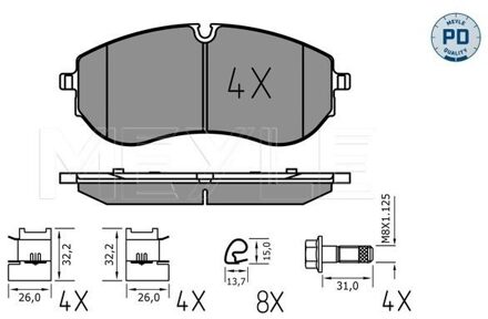 Volkswagen Remblokkenset, schijfrem 0252249320PD